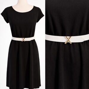 Eileen Fisher black basics- short knit dress- XS